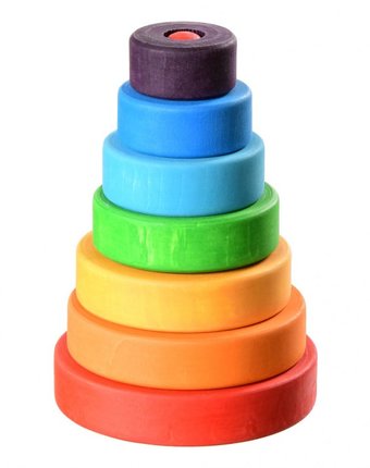 Миниатюра фотографии Деревянная игрушка букарашка пирамидка малышка в фиолетовой шапочке