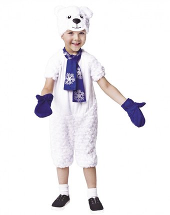 Миниатюра фотографии Пуговка карнавальный костюм медведь полярный плюшки-игрушки