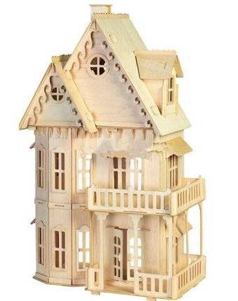 Миниатюра фотографии Деревянный конструктор wooden toys большой сказочный дом