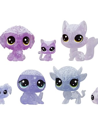 Игровой набор Littlest Pet Shop Холодное царство 7 петов фиолетовый