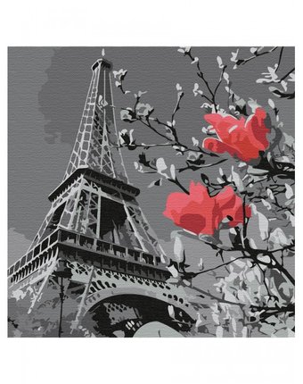 Котеин Картина по номерам Париж в цвету 30х30 см