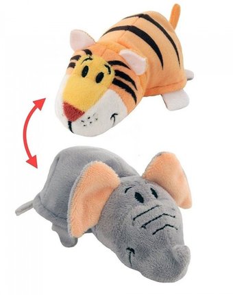 Мягкая игрушка 1 Toy Вывернушка Тигр-Слон 2 в 1 40 см