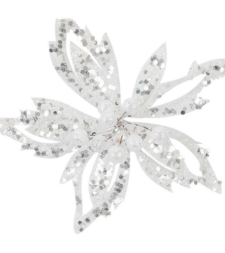 Елочное украшение Winter Wings Зимние Узоры Снежная лилия 16 см