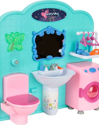 Мебель для куклы белый/розовый/голубой S+S Toys