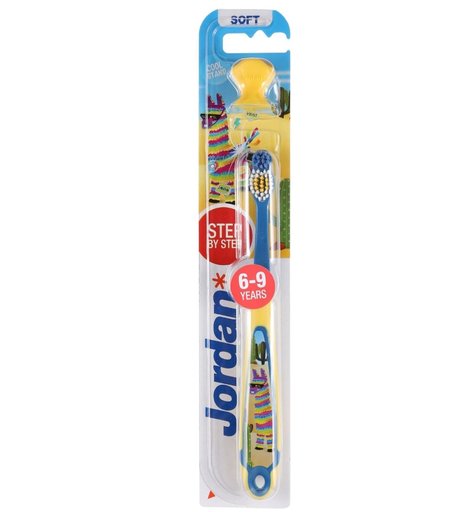 Зубная щетка JORDAN Step by Step 6-9, мягкая, лама, с 6 лет