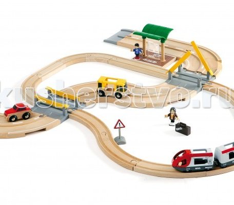 Brio Железная дорога с переездом 33 элемента