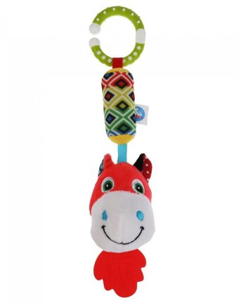Миниатюра фотографии Подвесная игрушка умка пищалка с колокольчиком лошадка