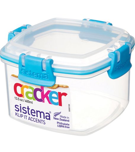Sistema, Контейнер для крекеров 400мл Klip it, синий