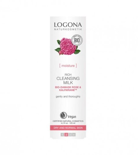 Logona Насыщенное молочко для очищения лица с Био-Дамасской Розой и комплексом Kalpariane