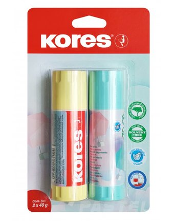 Миниатюра фотографии Kores  клей-карандаш pastel 40 г 2 шт.