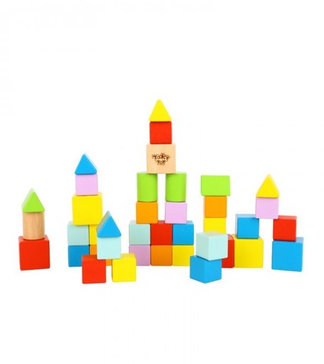 Деревянная игрушка Tooky Toy Набор кубиков 39 шт.