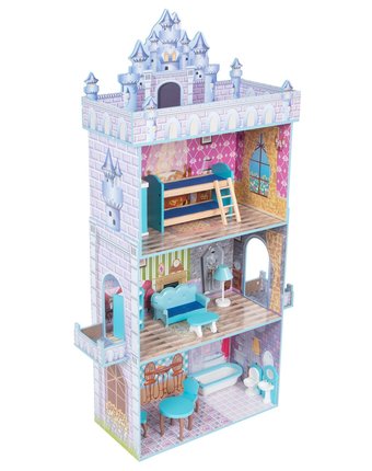Миниатюра фотографии Дом для кукол игруша с мебелью 141 см