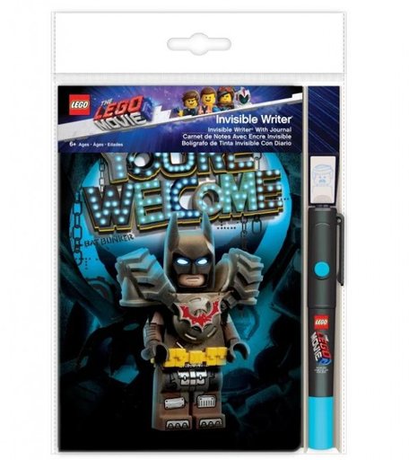 Lego Набор: книга для записей 96 листов, ручка, фонарик Movie 2 Batman