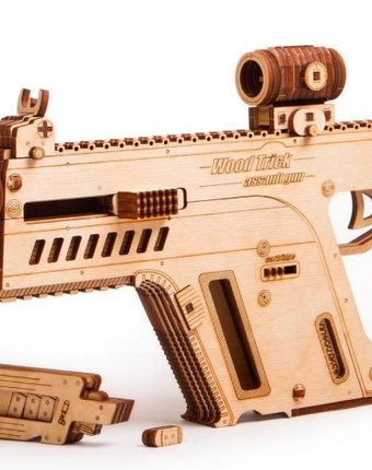 Миниатюра фотографии Wood trick механический 3d-пазл штурмовая винтовка