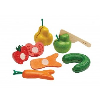 Миниатюра фотографии Игра "нарежь фрукты и овощи" plan toys pretend play kitchen