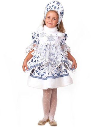 Миниатюра фотографии Карнавальный костюм батик снегурочка внучка