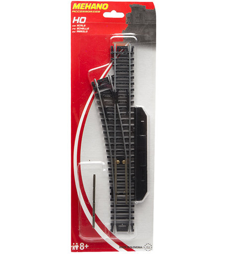 Стрелка механическая Mehano левая, 1:87 черный/серый