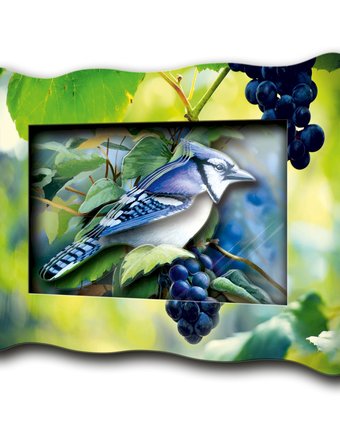Хобби и Творчество VIZZLE Объемная картина Хохлатка на винограде