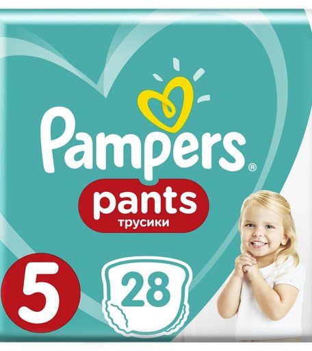 Трусики-подгузники Pampers Pants, р. 5, 12-17 кг, 28 шт