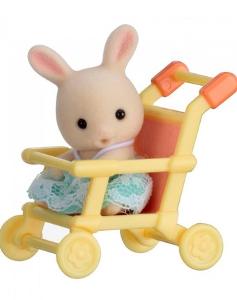 Миниатюра фотографии Sylvanian families набор младенец в пластиковом сундучке. кролик в коляске