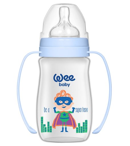 Бутылочка WeeBaby Plus Classic, с рождения, 250 мл