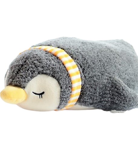 Мягкая игрушка Super01 Пингвин 55 см цвет: серый