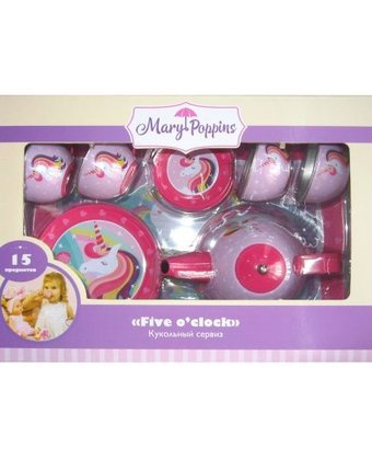 Миниатюра фотографии Mary poppins набор металлической посуды единорог (15 предметов)