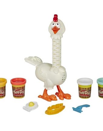 Миниатюра фотографии Play-doh hasbro набор для лепки курочка - чудо в перьях