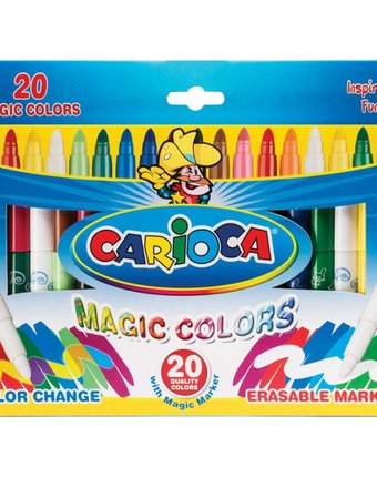 Миниатюра фотографии Фломастеры carioca cambiacolor меняющие цвет 20 шт.