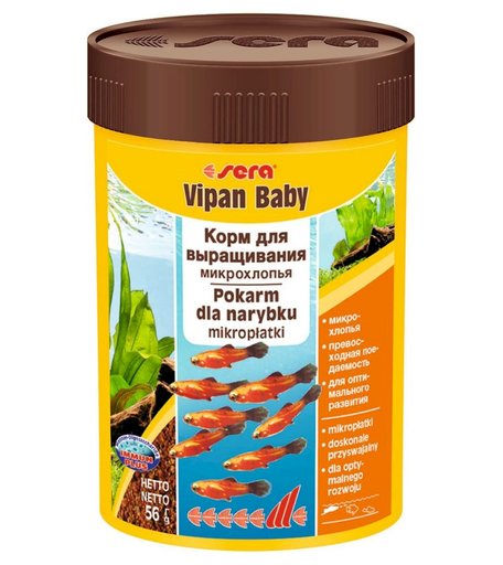 Корм сухой Sera для мальков VIPAN BABY 100 мл, 56