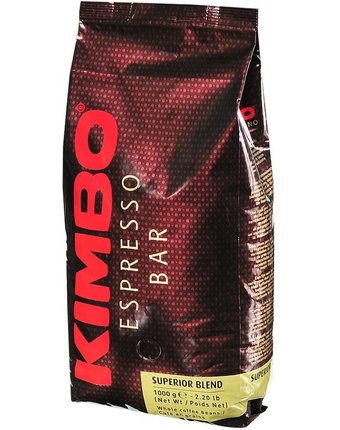 Kimbo Кофе Superrrior Blend натуральный жареный в зернах 1 кг