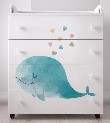 Комод Forest Cute Whale пеленальный