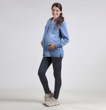 Миниатюра фотографии Брюки для беременных oh ma, синий