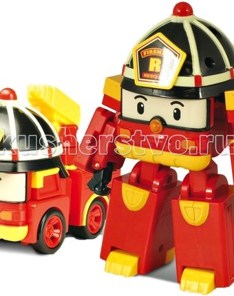 Миниатюра фотографии Робокар поли (robocar poli) пожарная машина рой трансформер 7,5 см