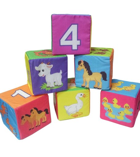 Набор кубиков Издательство Учитель Домашние животные и счет, 7х7х7