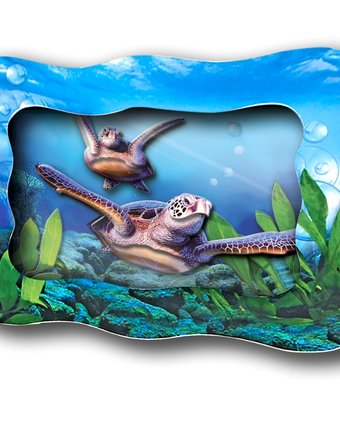 Хобби и Творчество VIZZLE Объемная картина Морские черепашки