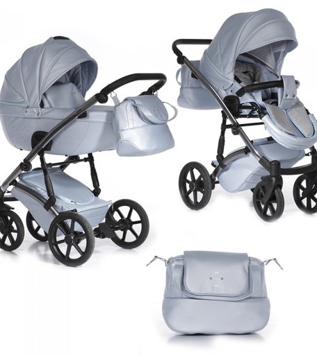 Коляска Pituso Cristal Рама Silver 2 в 1 Экокожа