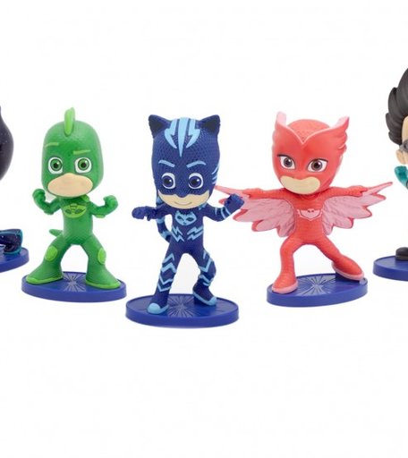 Герои в масках (PJ Masks) Игровой набор №3 5 фигурок на подставке 8 см