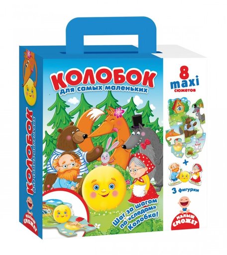 Vladi toys Игра настольная Макси пазлы Путешествие по сказке Колобок