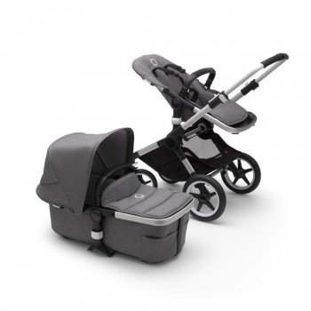 Коляска 2 в 1 Bugaboo Fox 2, Alu/Grey Melange, стальной/серый меланж