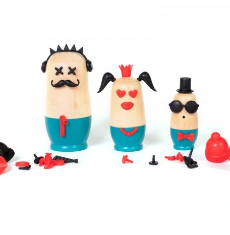 Kipod Toys Деревянный набор Выдумай свою матрешку Портреты