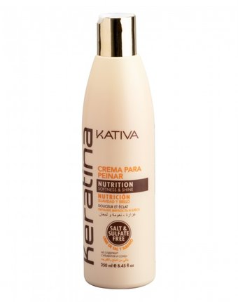 Kativa Keratina Укрепляющий крем для укладки с кератином для всех типов волос 250 мл