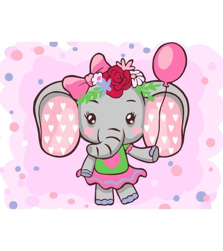 Набор для раскрашивания по номерам ФРЕЯ Слоник Соня