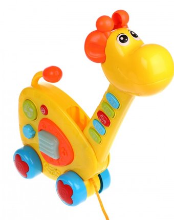 Каталка-игрушка Жирафики Веселый жирафик 2 в 1