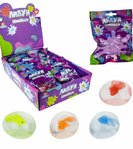 Шмякса 1Toy Мелкие пакости Яйцо с рыбкой, 6х4.5 см