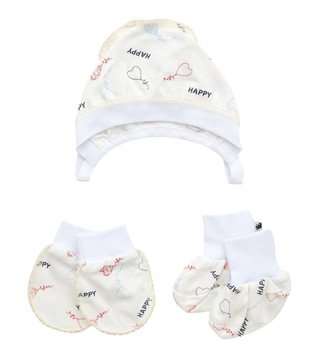 Чепчик пинетки/рукавички/чепчик Клякса