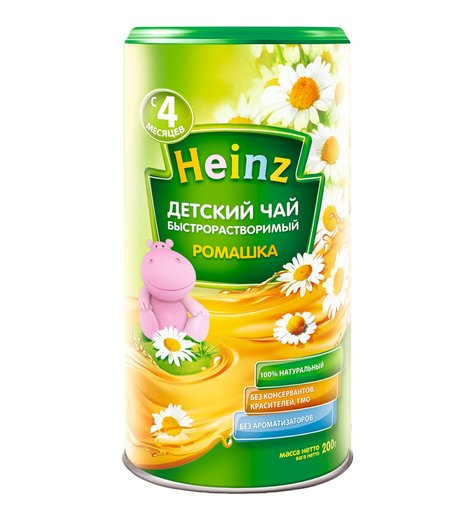 Чай Хайнц «Ромашка» гранулированный детский, с 4 месяцев, 200 г
