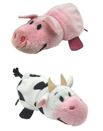 Миниатюра фотографии Игрушка-вывернушка 1toy поросенок-корова 12 х 6 х 8 см цвет: белый/розовый