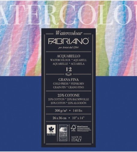 Fabriano Watercolour Studio Альбом для акварели А3 260х360 мм 12 листов