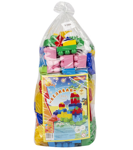 Конструктор Полесье Великан 162 элемента в мешке